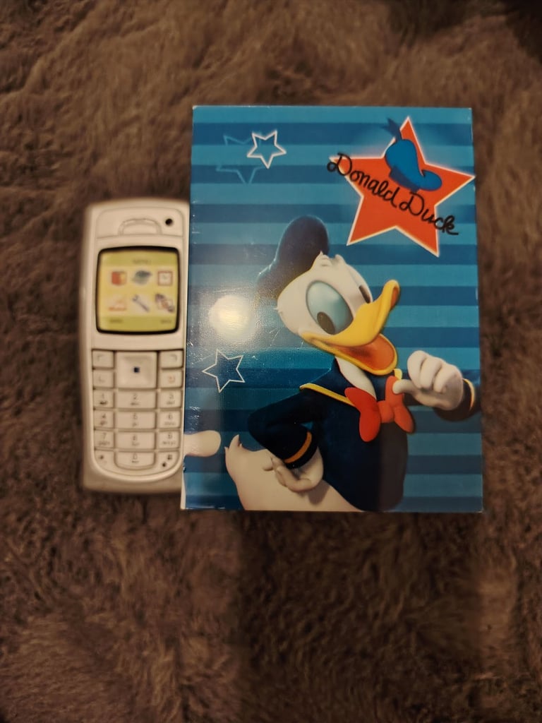Toy phone and Disney nightlight