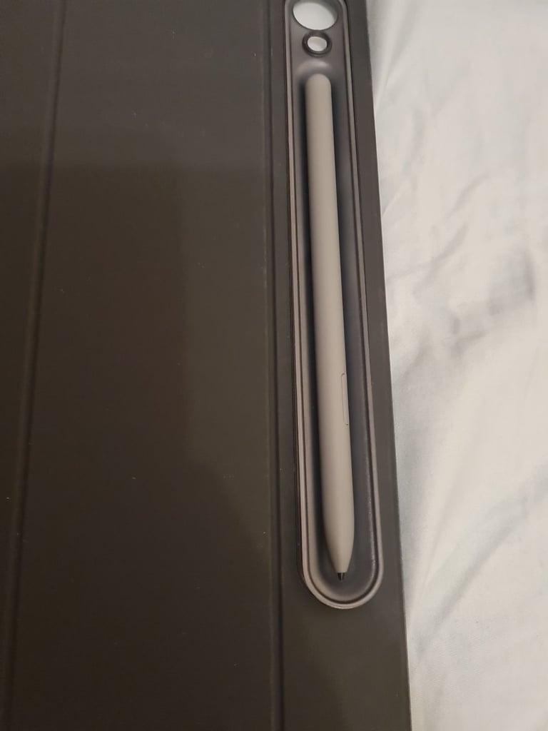 Samsung Galaxy Tab S9 FE, plus keyboard cover, and S Pen