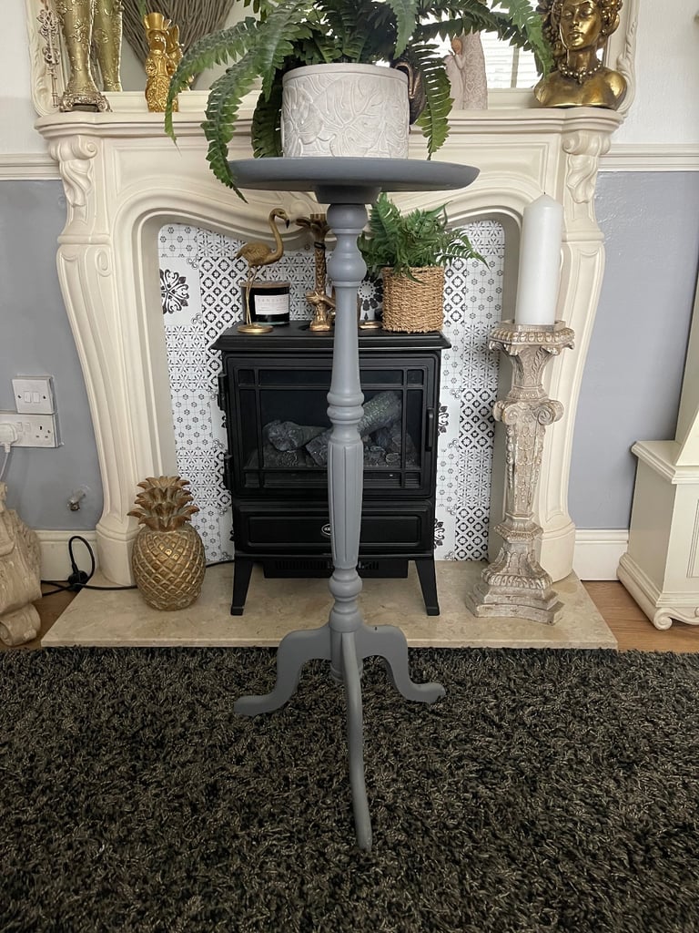 image for Vintage grey plant stand (plant not included) 