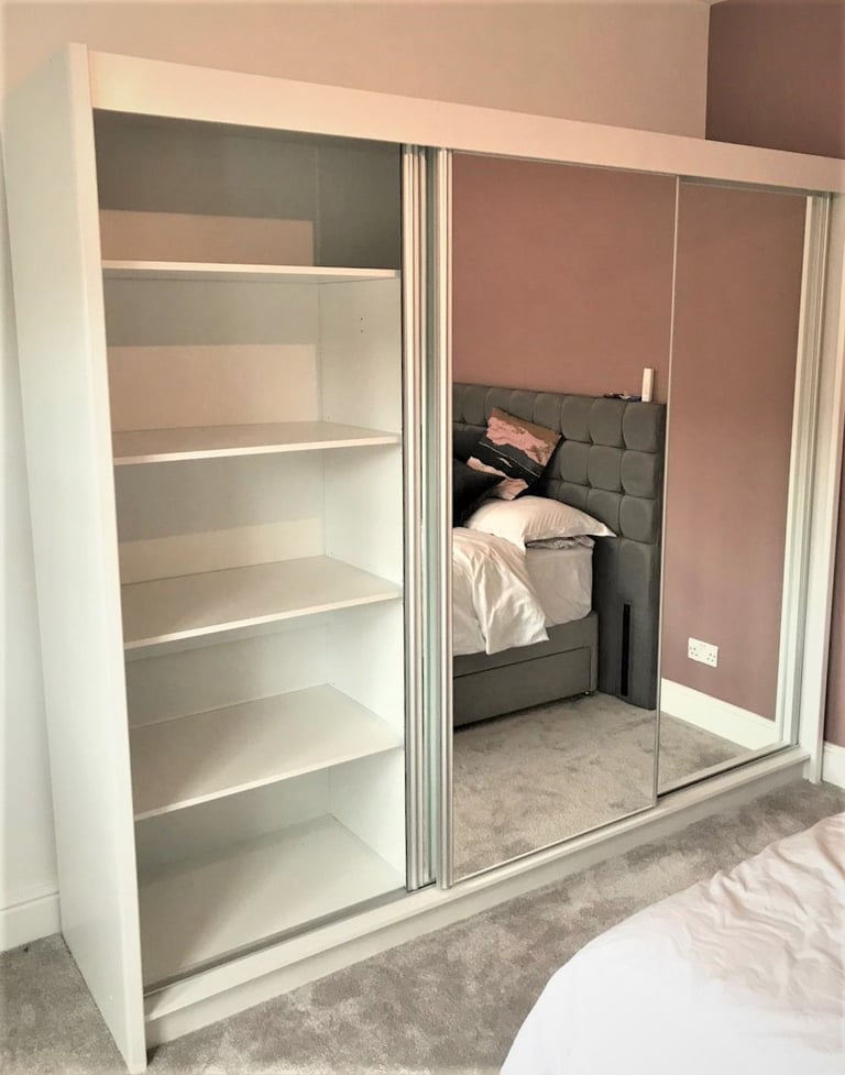 Stylish Sliding Wardrobe with Mirrors: Available in 2 or 3 Doors - Fast Delivery