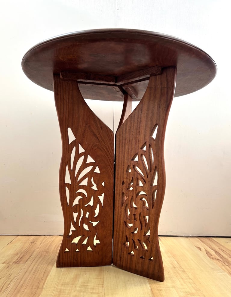 Anglo Indian Folding Carved Side Table Coffee Table