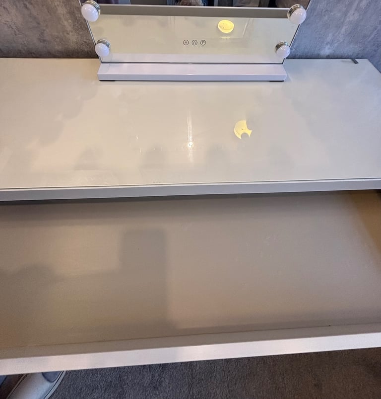 IKEA glass topped dressing table