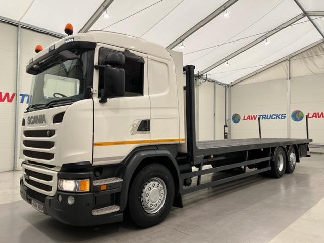 Scania G280 6x2 10 Tyre Rear Lift Sleeper Cab Flatbed Manual