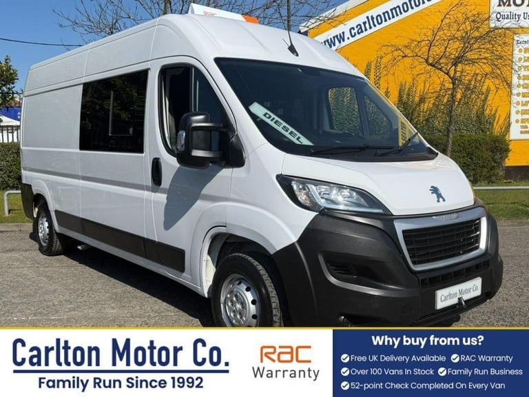 2021 Peugeot Boxer 2.2 BLUEHDI 335 L3H2 6 SEATER WINDOW / CREW / DAY VAN 139 BHP