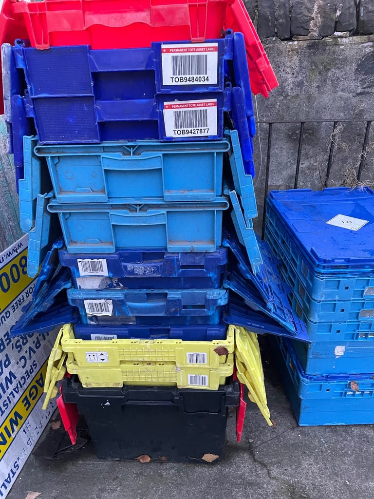 Used tote boxes for sale best sale