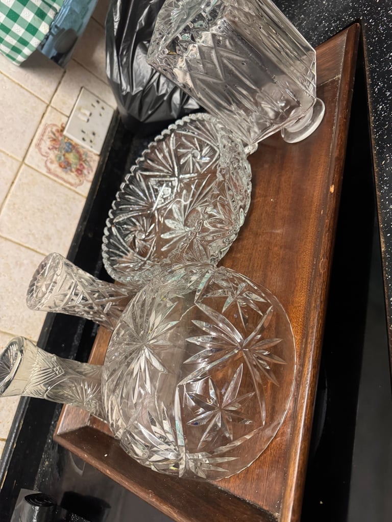 Real lead crystal vases