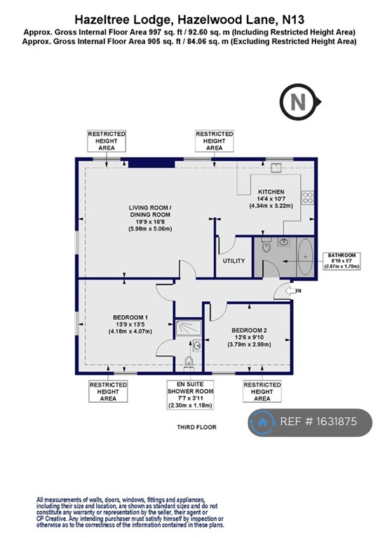 2 bedroom flat in Hazeltree Lodge, London, N13 (2 bed) (#1631875)