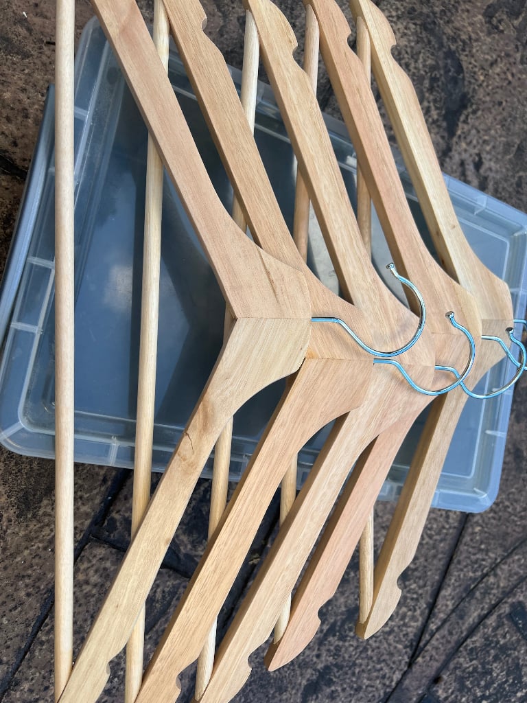 Natural wooden hangers 