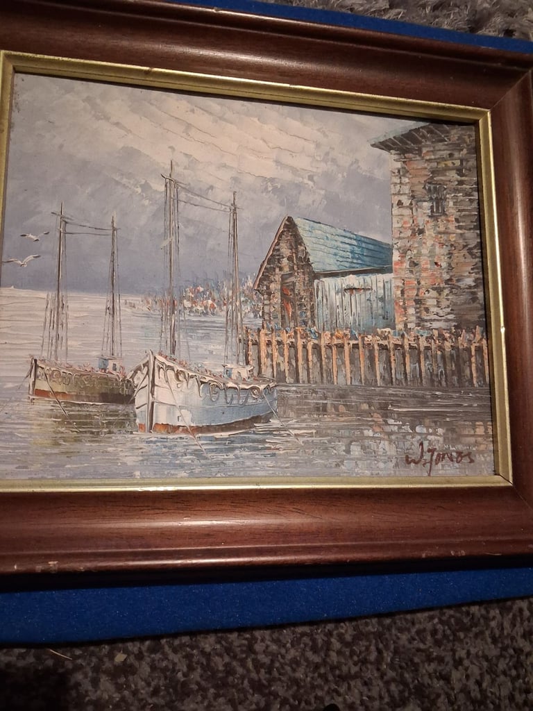Fishing Boats themed painting 