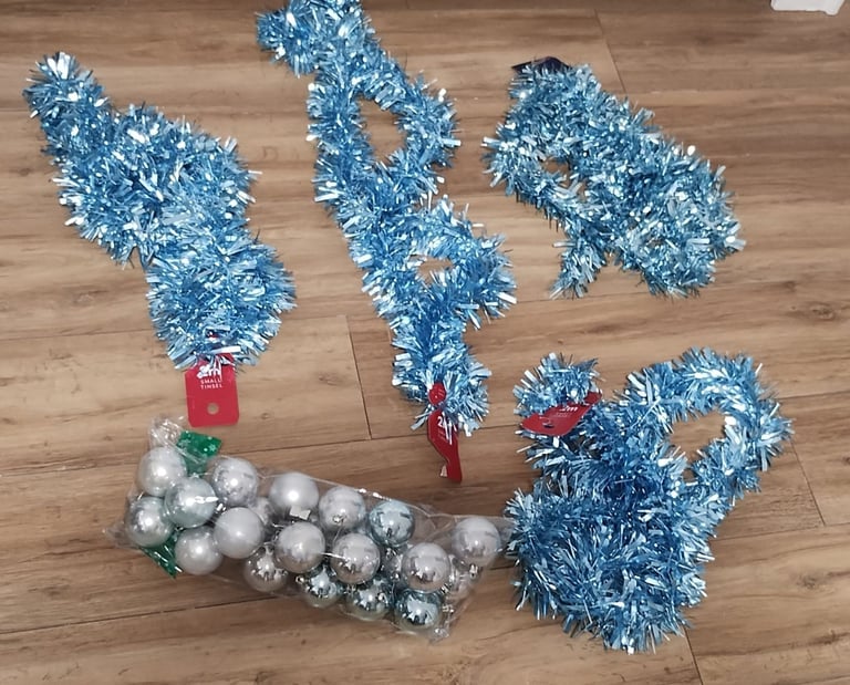 image for Brand new Christmas decorations with tags