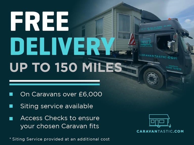 Double Glazed and Central Heated 2 Bed 10ft Wide Static Caravan For Private Land