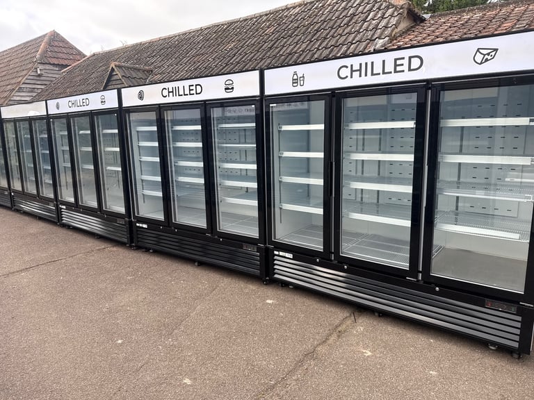 Commercial upright display fridge or freezer double triple single available new 