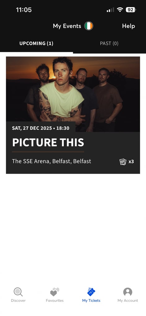 Three picture this seated tickets 