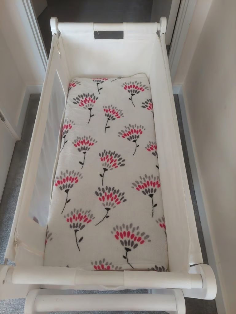 Cot Bed Snuzpod with mattress, SnuzPod2 Natural Crib Mattress & Waterproof Crib Mattress