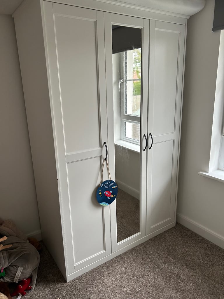 SONGESAND Wardrobe, white, 120x60x191 cm
