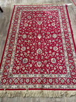 Carpet - red background, floral design. Turkish style - great condition