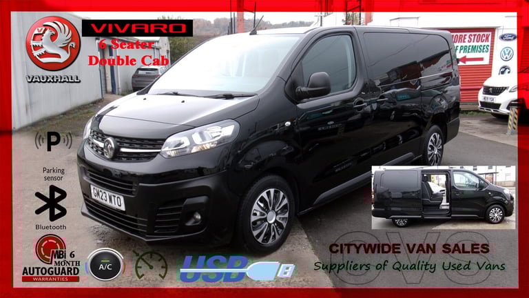 2023 Vauxhall Vivaro 3100 2.0d 145PS Prime H1 6 Seater Double Cab Crew Van Diesel Manual