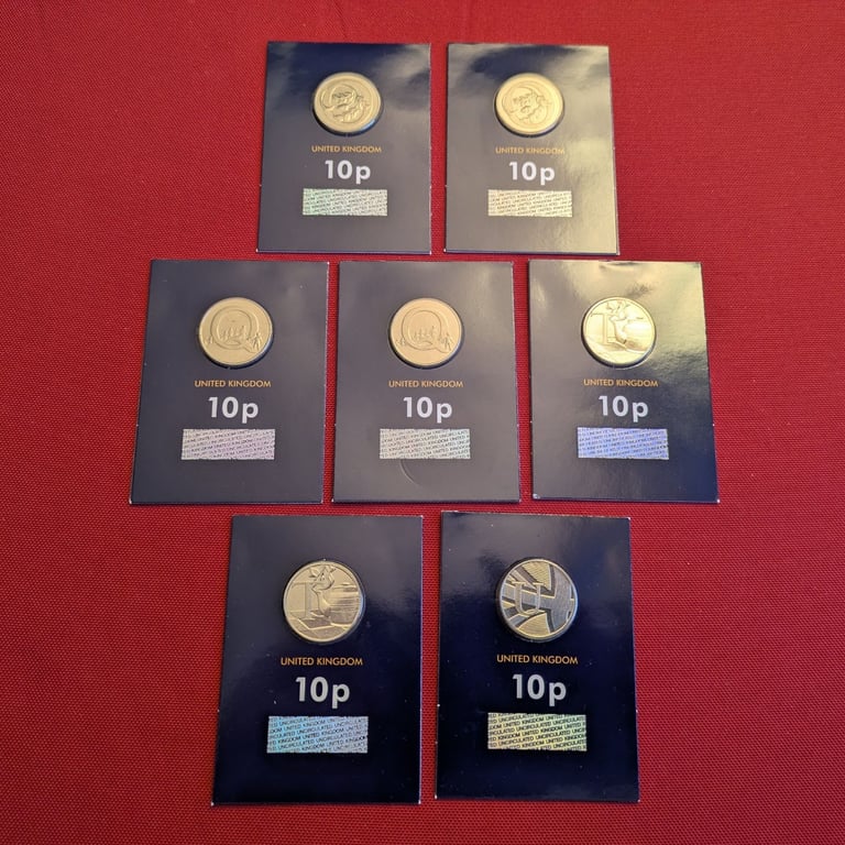 10p 2018 A-Z alphabet U. T. T. Q. Q. O. O. ChangeChecker coins