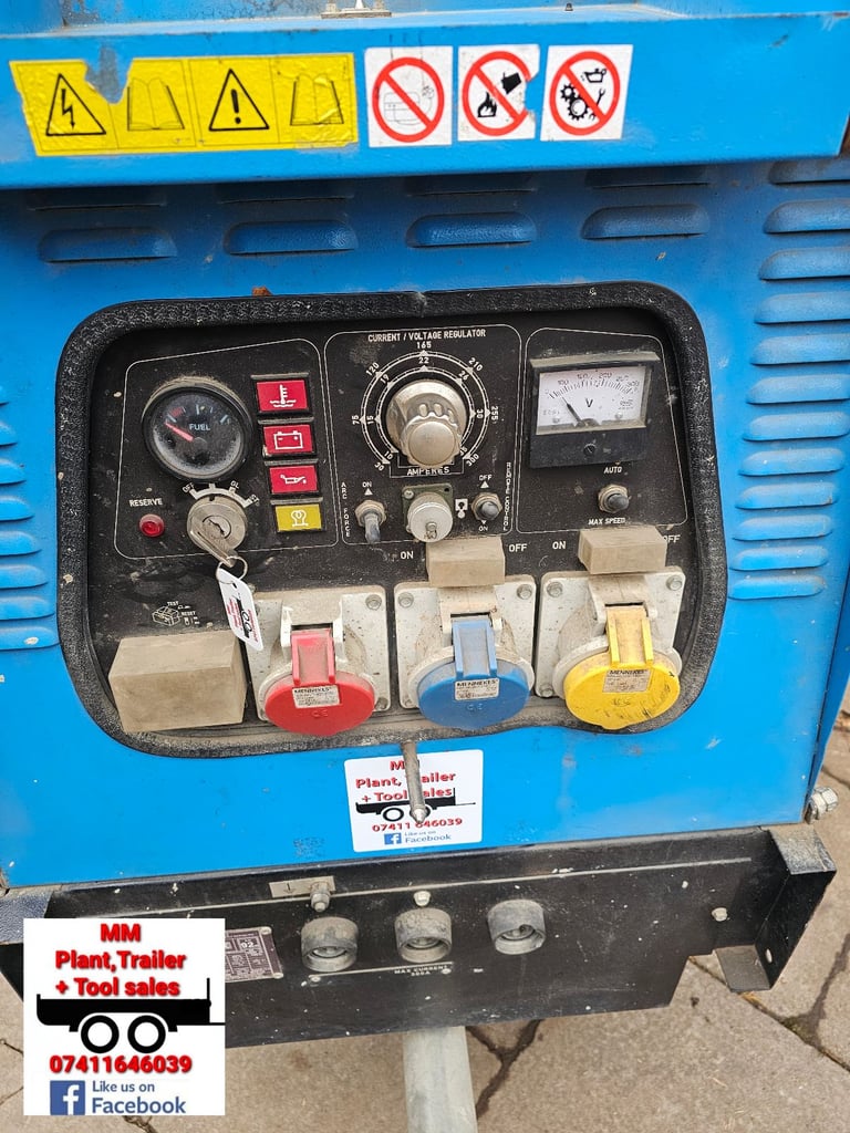 Genset welder generator 2013 / 93 hours see description + video £4500+vat