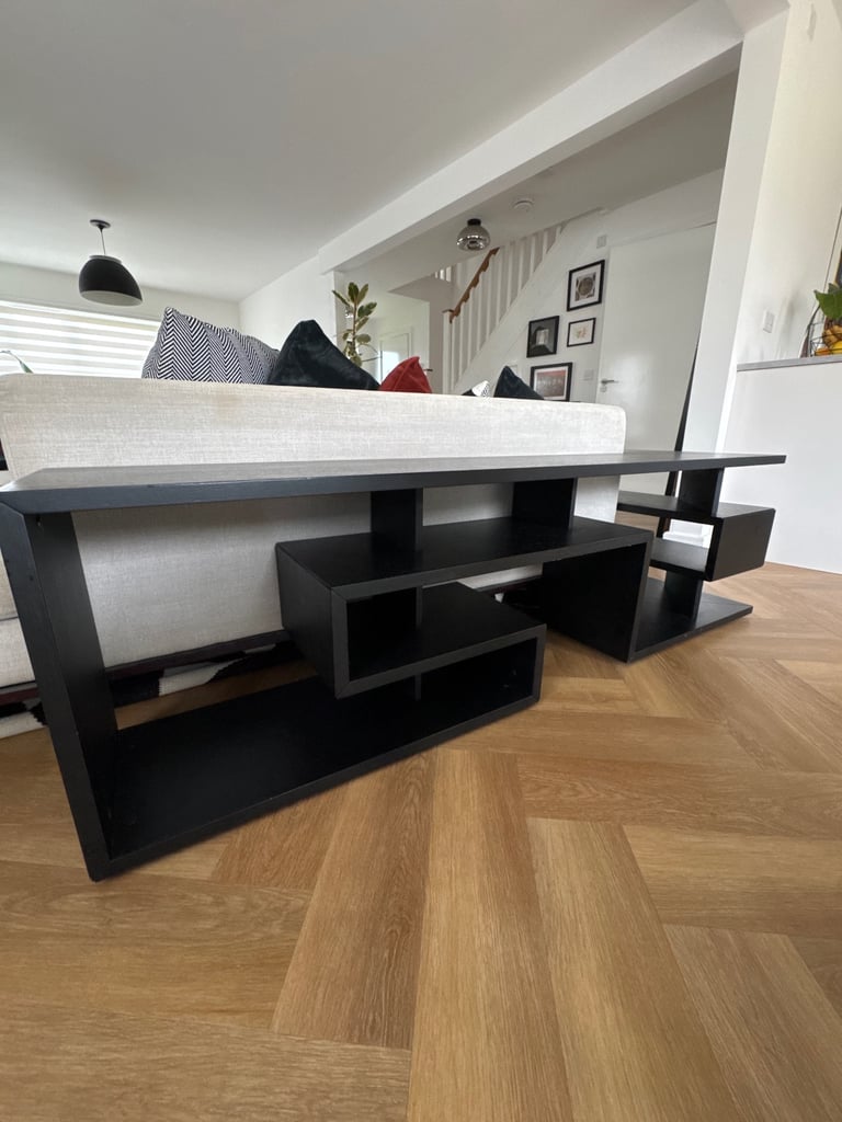 Low bookshelf “L” shaped side table 