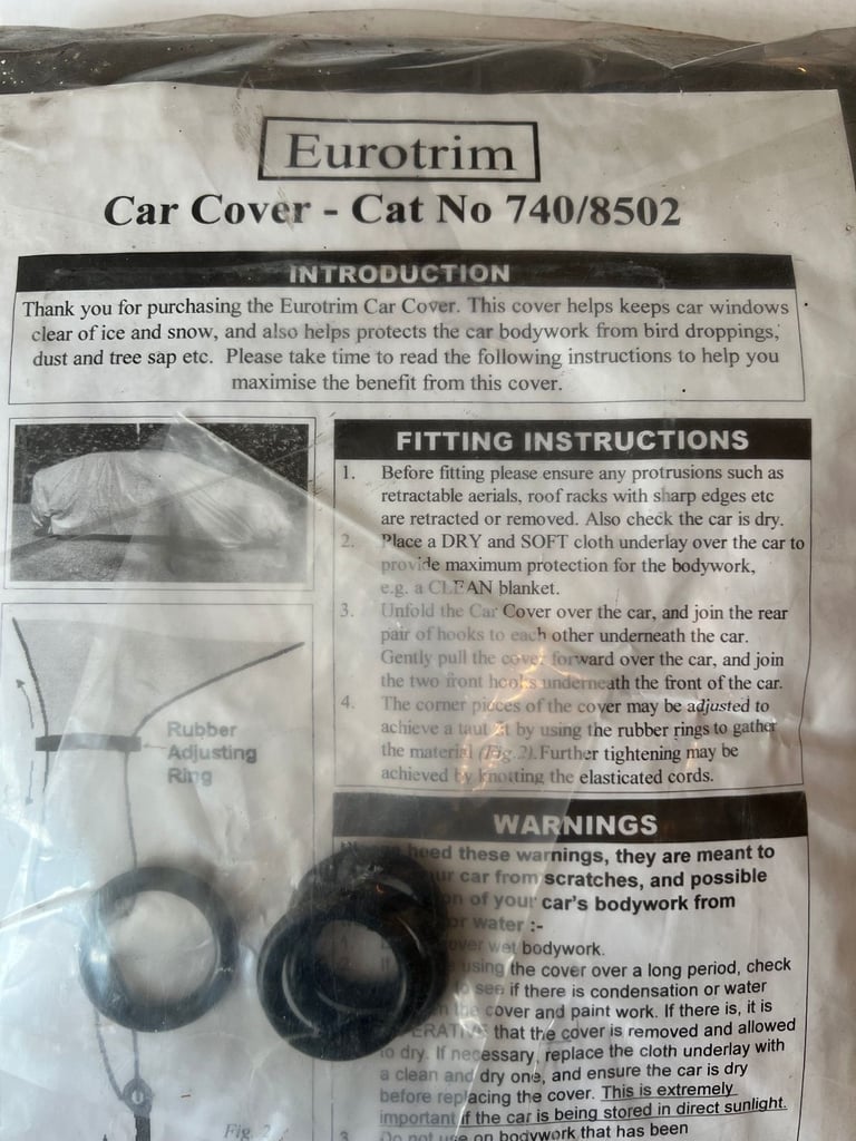 New Eurotrim Full Protection Silver Car Cover 