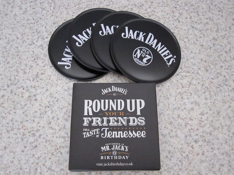 JD Set of 4 Drinks Coasters