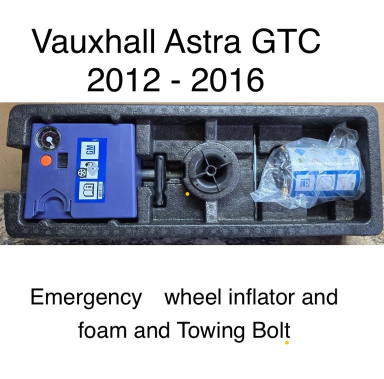 Vauxhall Astra j Spares wheel kit emergency 