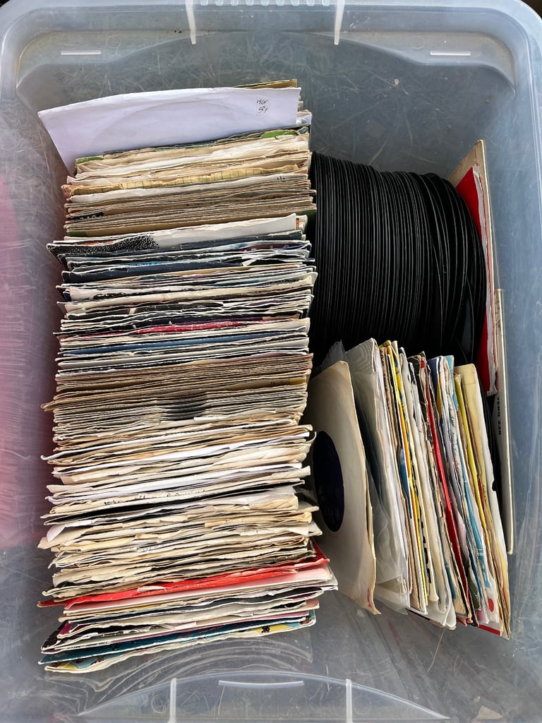 image for 7” records vintage 
