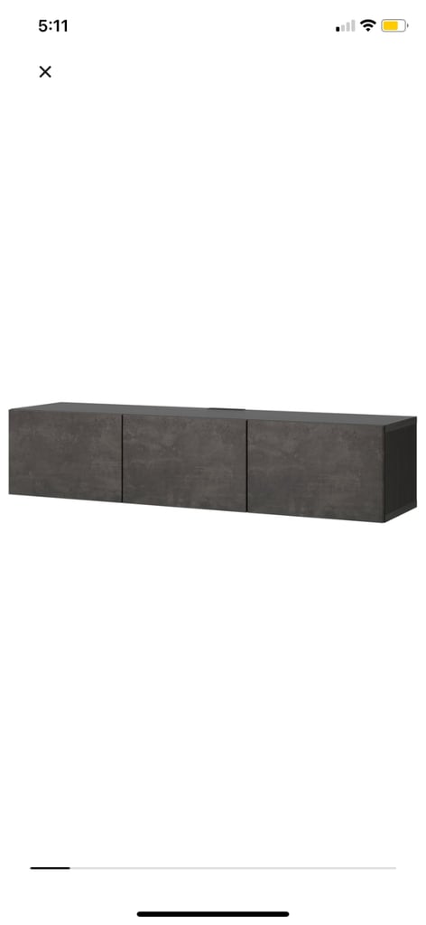 image for BESTA tv unit with glass top. 