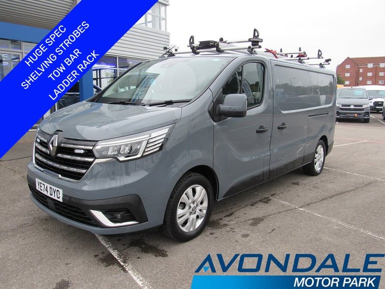 2024 Renault Trafic dCi Blue LL30 Extra LWB GREY EURO 6 VAN WITH LADDER RACK AND SHELVING UNITS P...
