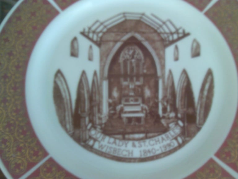 our lady and st  charles plate   wisbech 1840 - 1990 10 in   
