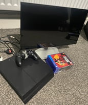 PlayStation 4 and 21” monitor + 5 games, 1 pad. 