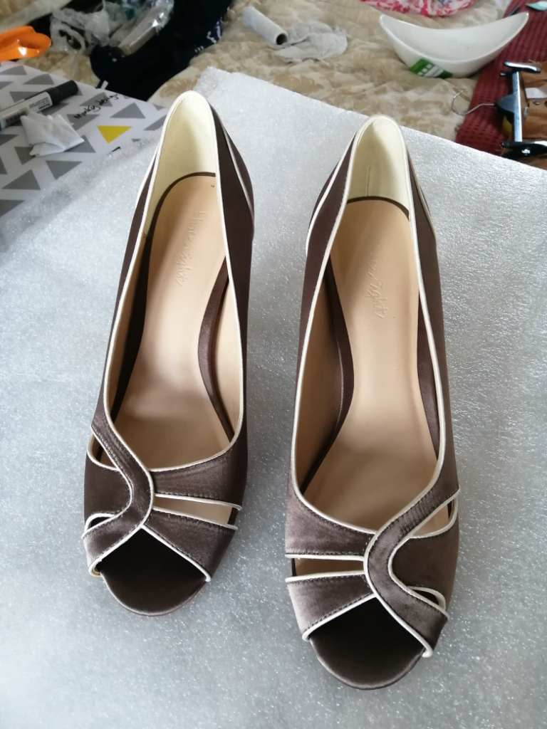 PHASE EIGHT - NEW/BOXED SATIN SHOES - Sz 6/7 - RRP £89