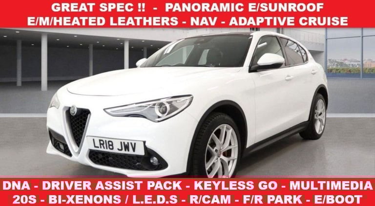 image for 2018 18 ALFA ROMEO STELVIO 2.2 TD MILANO EDIZIONE SUV AUTO Q4 AWD EUR0 6 210 PS