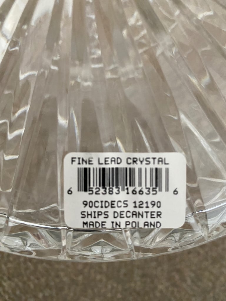 Royal Doulton Fine Lead Crystal Ships Decanter  - Unused in box