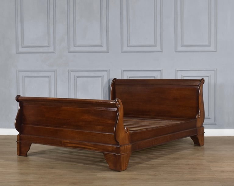 Handmade Mahogany Sleigh Bed King size bed frame