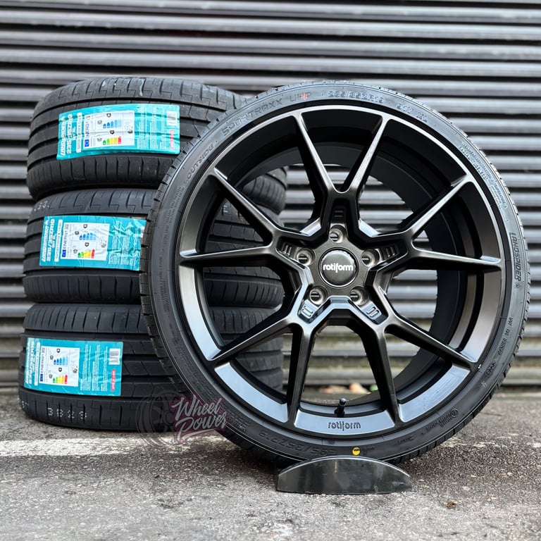 19” 5x112 Rotiform KPR Black Alloys New Wheels 235/35/19 Tyres VW Caddy Golf Mercedes Audi A3