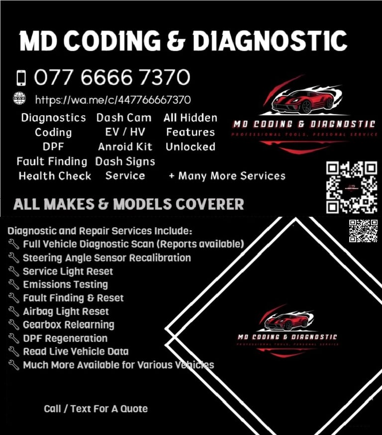 Car diagnostic coding all makes models hidden features dashboard light service updates reset 