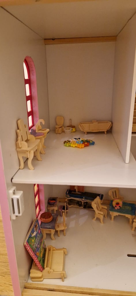 Lovely Wooden Dolls House with Furniture and Accessories