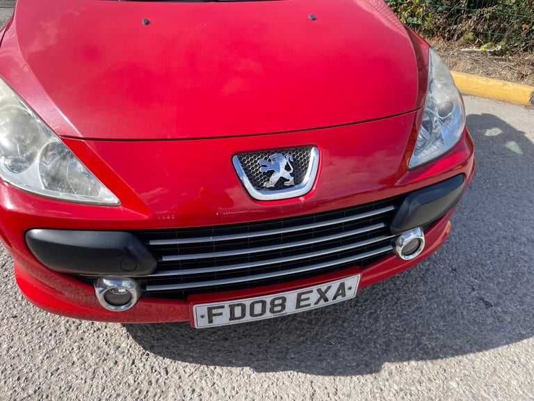 PEUGEOT 307 CC 1.6 ALLURE CONVERTIBLE 08 REG RED MOT MARCH 16TH 2026 SERVICE HISTORY LOW INSURANCE
