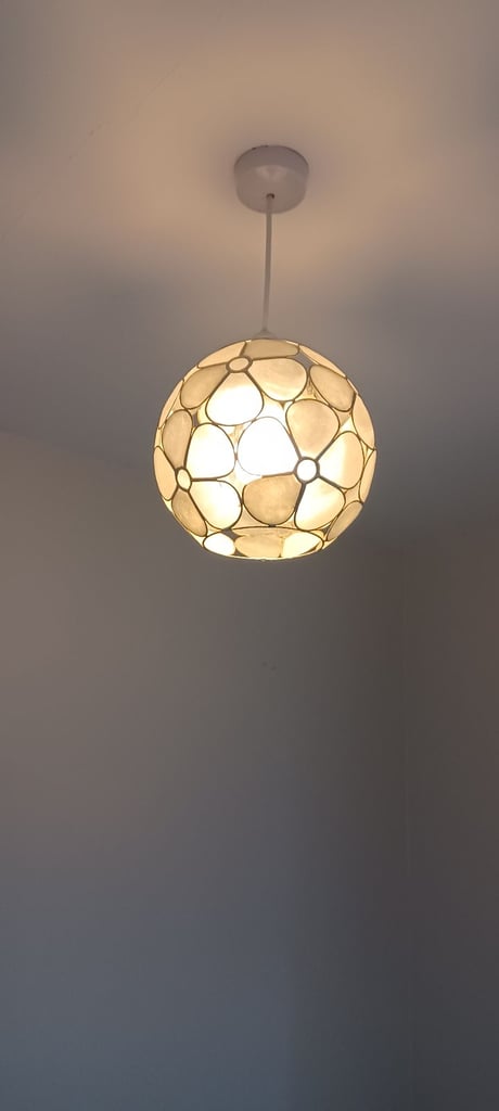 Vintage Capriz shell flower design shade