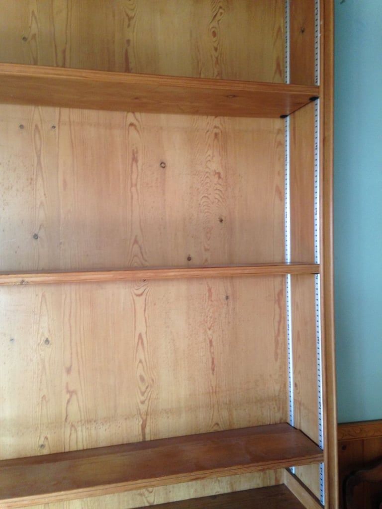 Solid pine shelf units. Very good quality. Adjustable shelves. Will sell separately.