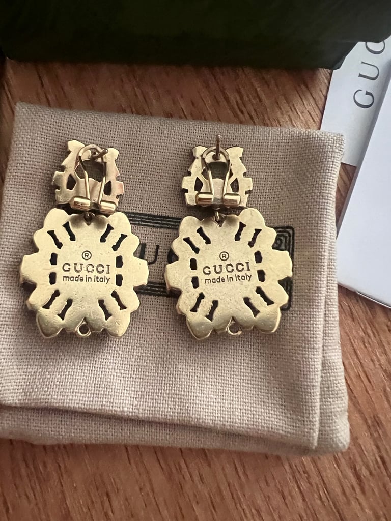 Gold earrings