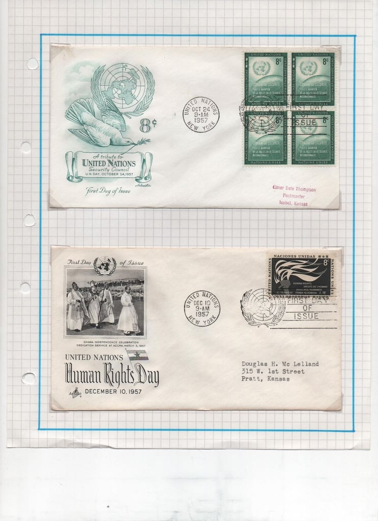 186 United Nations first day covers