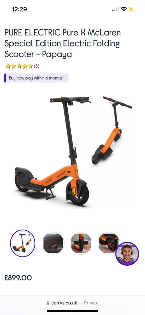 Like brand new pure air x McLaren scooter 