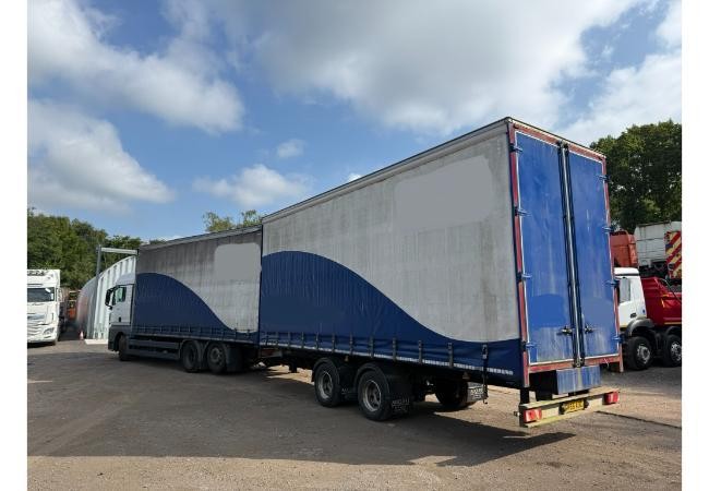 Adcliffe 25ft Curtainside Body Tandem Axle Draw Bar Trailer 