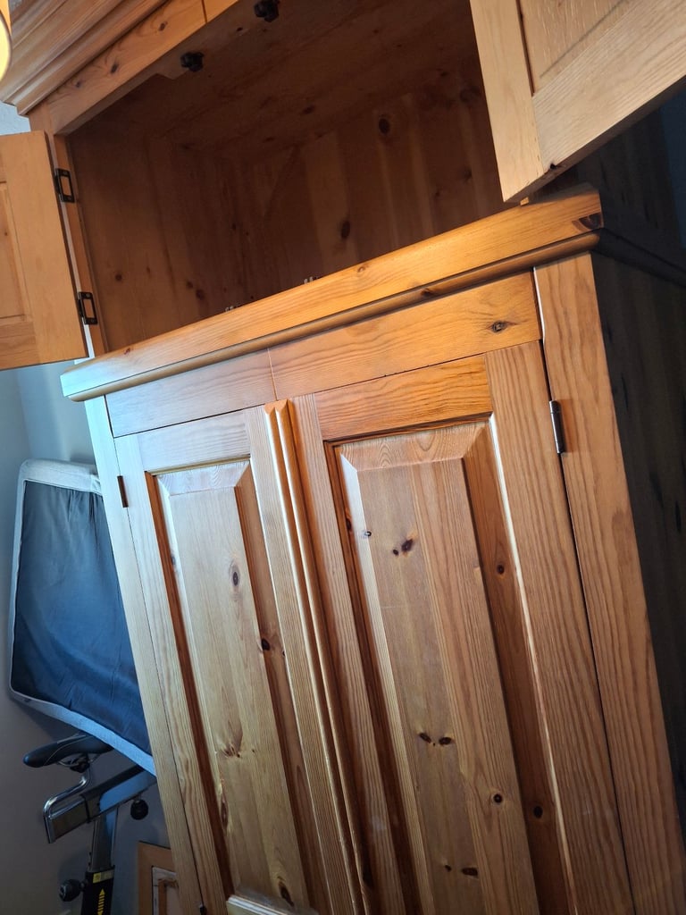 Deep and Tall Pine Wardrobe 