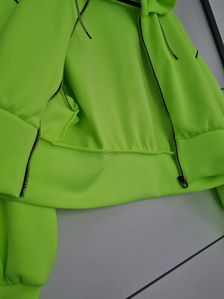 S/M Zara Neon limited edition zip-up hoodie zipped 