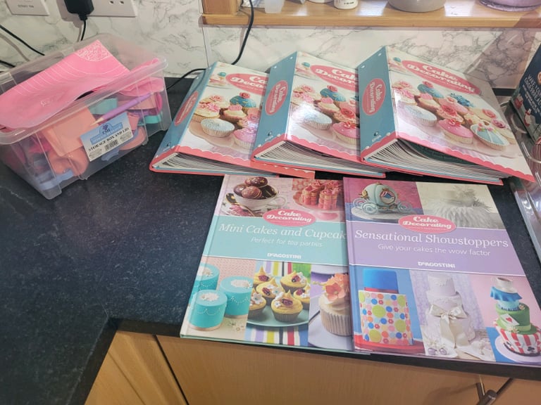 Cake decorating books and tools