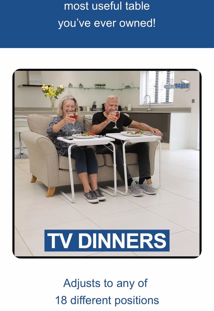 AdusTABLE BRANDNEW in Box 4 bedside,TV Dinners,sofa,garden,laptops,I paid £24 LastWeek unwanted gift